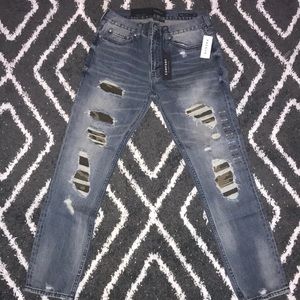 PacSun Distressed Camo Jeans